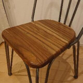 【BOOMS】ダイニングテーブル アイアンチェアー４脚セット