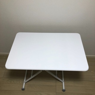【美品】昇降式　白テーブル