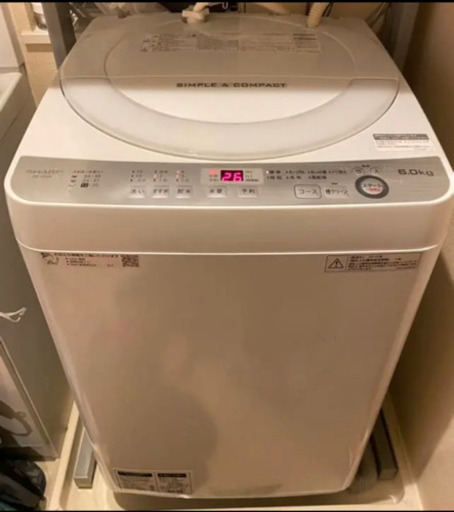 SHARP ES-GE6B-W シャープ　洗濯機 6Kg SHARP 全自動