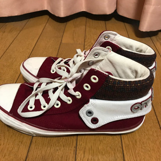 VANS バンス 赤（えんじ色）スニーカー25.5cm