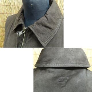 未使用保管品 ティンバーランド シングルライダース ブラウン レザージャケット ヌバック 茶色 牛革 撥水加工 Timberland 札幌市 平岸