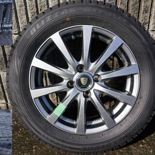 この冬活躍するスタッドレスタイヤセット　トヨタ　アクアで使用　ブリジストン　BLIZZAK REVO GZ（ブリザック レボ ジーゼット）175/65R15　マナレイホイール　美品