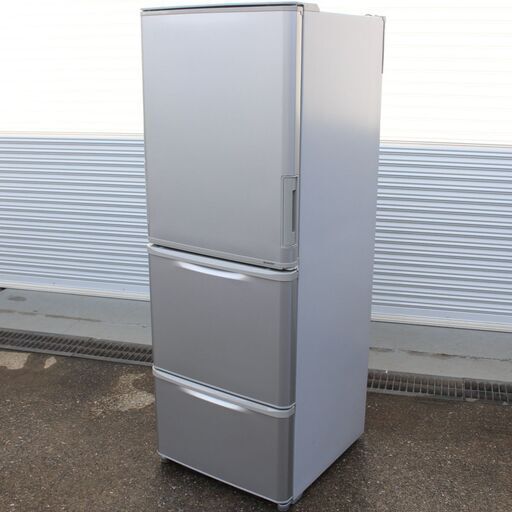 T900) SHARP ノンフロン冷凍冷蔵庫 SJ-W351C-S 3ドア 350L 2017年製 どっちもドア開閉 ナノ低温脱臭触媒 冷蔵庫 シャープ