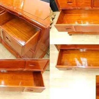 唐木 チェスト 4段 幅100×奥行40×高さ92cm 箪笥 タンス 衣類収納 リビング収納 猫脚 家具☆ PayPay(ペイペイ)決済可能 ☆ 札幌市 清田区 平岡