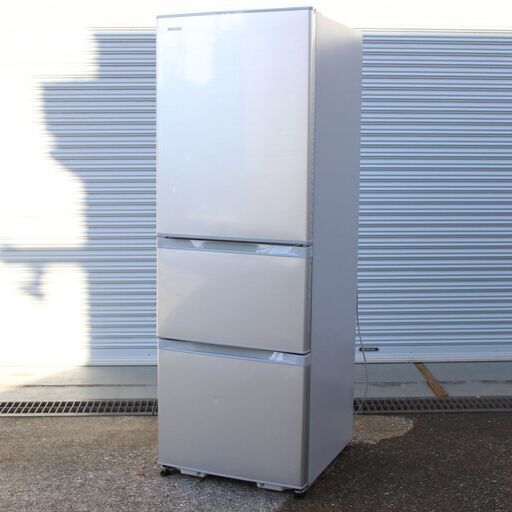 T793) 東芝 ノンフロン冷凍冷蔵庫 GR-H38S(S) 3ドア 右開き 363L 2016年製 冷蔵庫 TOSHIBA ecoモード 省エネ