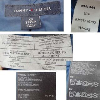 TOMMY トミーヒルフィガー レディース ダウンジャケット ブルー XS TP/XP 着用印象Mサイズ フェザー混 HILFIGER 冬 コート ジャンパー ウエスト細身 ☆ PayPay(ペイペイ)決済可能 ☆ 札幌市 豊平区 平岸 アウトレットモノハウス - 売ります・あげます