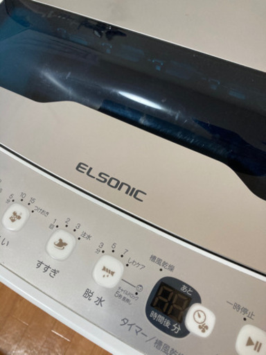 ELSONIC インバーター洗濯機　2019年製