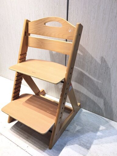 ■3280■ハイチェア 椅子 高さ調節可能 ベビー家具 赤ちゃん 食事 木製 ダイニングテーブル用