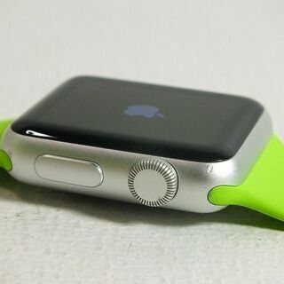 【苫小牧バナナ】Apple/アップル AppleWatch Sport アップルウォッチ MJ2U2J/A 38mm グリーンスポーツバンド 動作OK 付属アリ♪ 苫小牧バナナ】Apple/アップル AppleWatch Sport アップルウォッチ