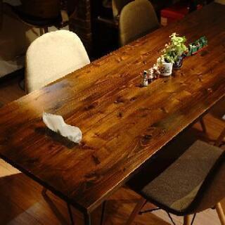 檜ダイニングアイアン脚（天板からティッシュが出せます）