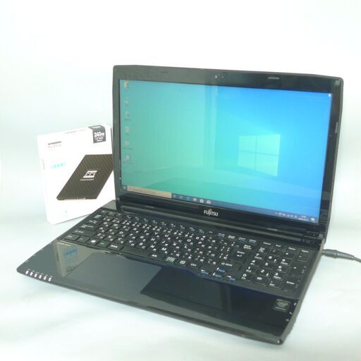 送料無料 新品SSD240GB 1台限定 中古良品 15.6型 富士通 AH42/S ノートパソコン Pentium 4GB DVDマルチ 無線 カメラ Windows10 LibreOffice