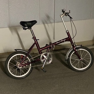 安い‼︎ 折りたたみ自転車　16インチ　ワインレッド　美品