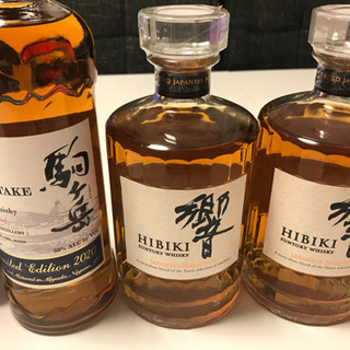 シングルモルトウイスキー響2本、駒ケ岳リミテッドエディション1本