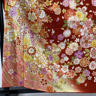 振袖 美品 名品 牡丹 桜 金彩 ラメ 赤 袷 振袖 美品 名品 牡丹 桜 金彩 ラメ 赤 袷