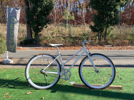 中古自転車 a.n.design laugh 700×25C クロス シングル 前後タイヤチューブ新品交換済