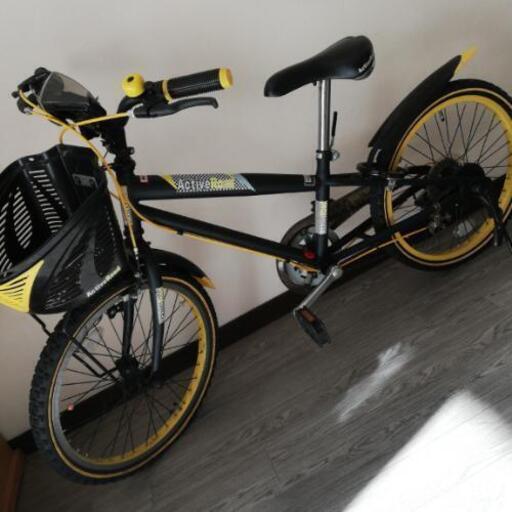 【受け渡し完了】子供用自転車20インチ　シマノ　アクティブロードイエロー美品