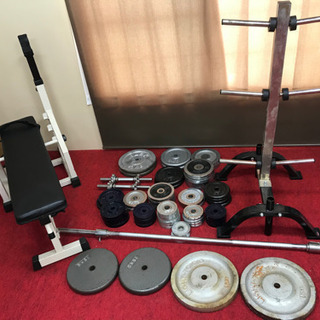 「174kg」ダンベル&ダンベルラック&ベンチプレス