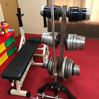 「174kg」ダンベル&ダンベルラック&ベンチプレス