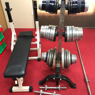 「174kg」ダンベル&ダンベルラック&ベンチプレス