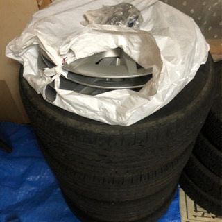 ★プリウスアルファー純正アルミホイール4本セット/タイヤゴム付き、アルミキャップ付き、タイヤボルト4本分付き