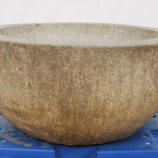 4142 石臼 餅つき メダカ鉢 水鉢 50.5×50.5×24.5cm 愛知県岡崎