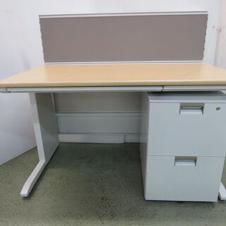 山口) 下松市より 平机仕切りパネルワゴン付き　BIZGP12H（オフィス家具専門店）