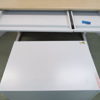 山口) 下松市より 平机仕切りパネルワゴン付き　BIZGP12H（オフィス家具専門店）