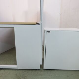 山口) 下松市より 平机仕切りパネルワゴン付き　BIZGP12H（オフィス家具専門店）