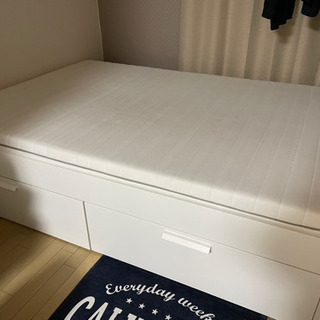 IKEA ベッド 収納付き ダブルサイズ