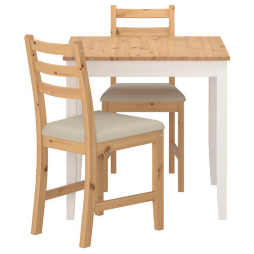 IKEA ダイニング テーブル 2人用、椅子一脚