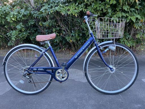 シティサイクル 27インチ CROSS WORKS 外装6段 ブルー