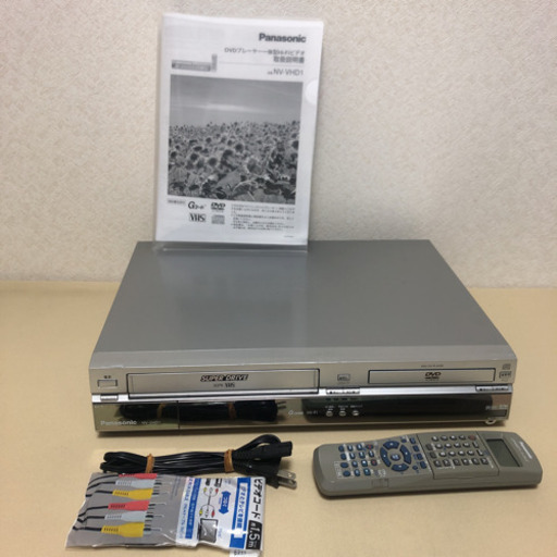 パナソニック NV-VHD1 DVD・一体型VHSビデオ純正リモコン付