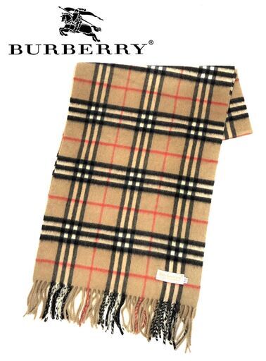 超美品　Burberrys バーバリー　カシミヤ　100% マフラー➂