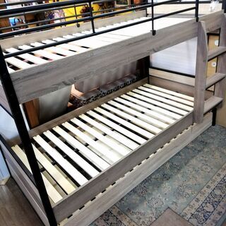 美品　現行販売品　三段ベッド　二段ベッド　 ガイア-GAIA【耐荷重500kg】親子ベッド スライド ロータイプ
