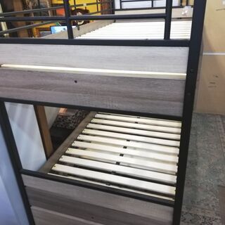 美品　現行販売品　三段ベッド　二段ベッド　 ガイア-GAIA【耐荷重500kg】親子ベッド スライド ロータイプ