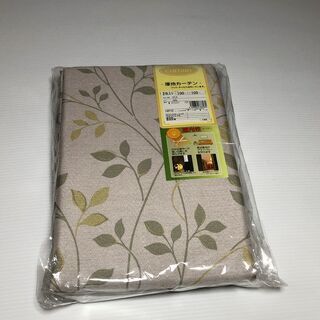 ③　厚地カーテン　100×105cm　２枚入り　リリスGN　 新...