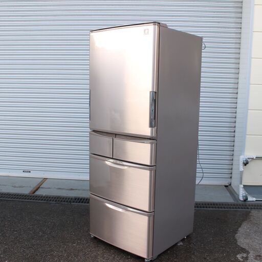 T015) シャープ ノンフロン冷凍冷蔵庫 SJ-XW44A-T 5ドア 440L 2015年製 どっちもドア プラズマクラスター搭載 冷蔵庫 SHARP