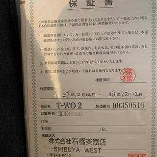 テナーサックス　ヤナギサワ　T-WO2