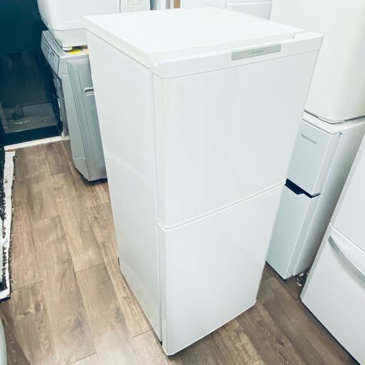 【状態良好】【清掃・消毒済み】ノンフロン冷凍冷蔵庫 MITSUBISHI 136L MR-14P-W