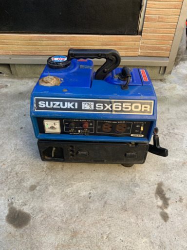 SUZUKI　スズキ　携帯発電機　ＳＸ６５０Ｒ　ブラシレス　５０Hz　中古動作品