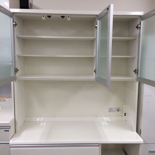 J449 ニトリ 食器棚 キッチンボード キッチン収納 CLAUDE 120KB-WH 