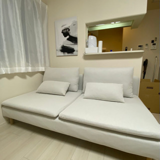 3ヶ月使用 超美品】IKEA ソーデルハムン 3人掛け フィーンスタホワイト