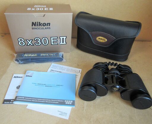 ☆ニコン NIKON BINOCULARS 8×30EⅡ ポロプリズム式双眼鏡◆一生物！手になじむコンパクトなヘビーデューティ・臨場感あふれる広視界タイプ