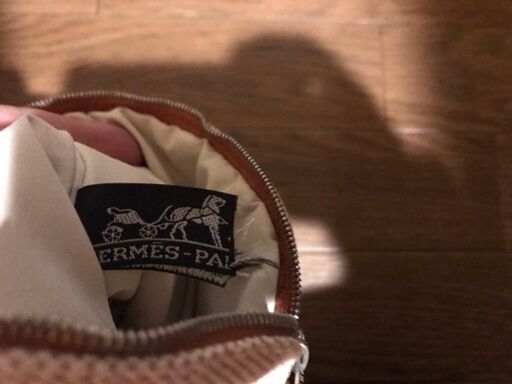 エルメス ボリードポーチ PM キャンバス ポーチ グリフォンセ ベージュ