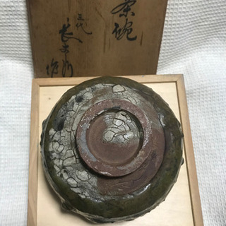 薩摩 長太郎焼  梅華皮高台抹茶碗