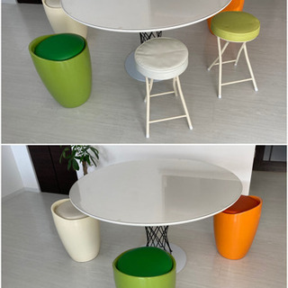 ◆稀少◆イサムノグチ サイクロンテーブルΦ120◆スツール他