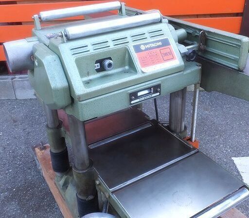 N1218A引] 日立工機 320mm 自動昇降付自動かんな盤 P100FH 自動