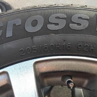 【値下げ】205/60/16 pcd100 5h タイヤホイール　4本　セット　プリウス　検索用→xv　インプレッサ　レガシィ　フォレスター 