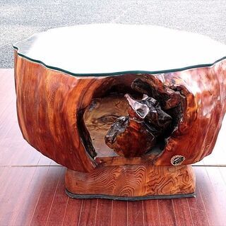 山口) 下松市より 屋久杉 応接3点セット 無垢 希少 【配送可】　BIZGP16H