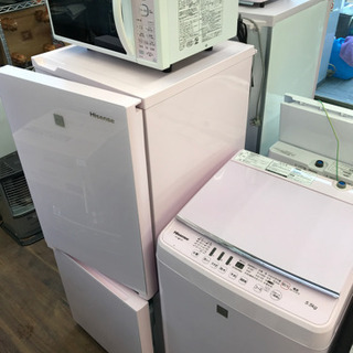 ピンク色セット 冷蔵庫 洗濯機 オーブンレンジ 3点